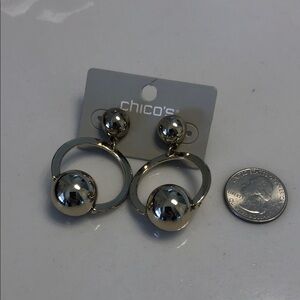Chico's Metallic Sphere Earrings